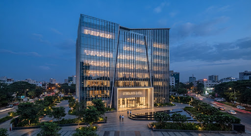 Modern corporate office building